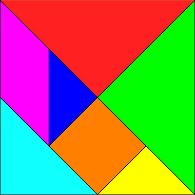 פאזל של tangram