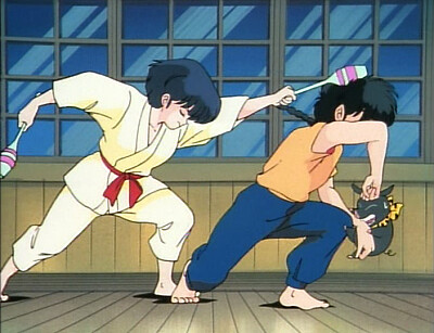 akane golpea a ranma en la cabeza ranma 1/2 jigsaw puzzle