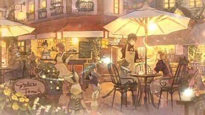 cafÃ©, literatura jigsaw puzzle