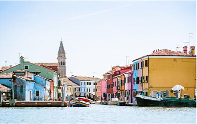 Burano Italie ombres sur le canal