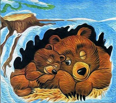 Ursul hiberneaza. jigsaw puzzle