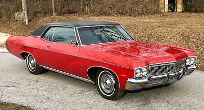 1970 Chevrolet Impala Sport Coupe in Black Vinyl o