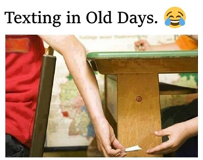 Texting-In-Old-Days