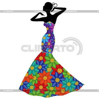 Attractive Lady in Gown