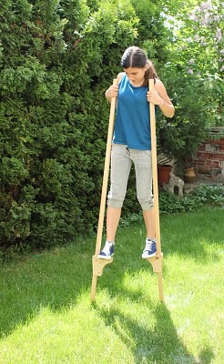 homemade stilts, old school