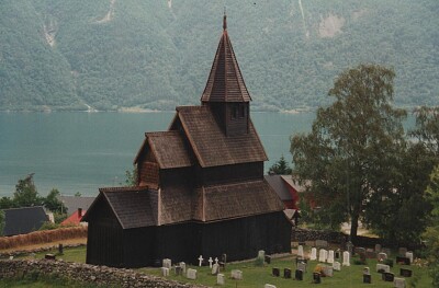 Eglise en bois debout d  'Urnes, Norvege