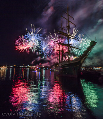 Tall Ships Fireworks in (Halifax, Nova Scotia)