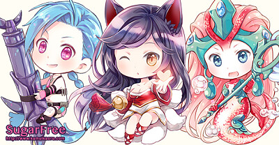 jinx, ahri y nami