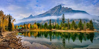 Lago Parque Grand Teton. Wyoming. USA