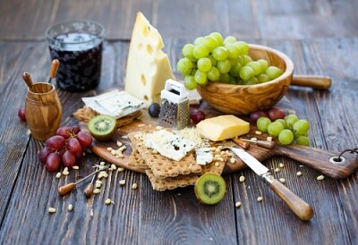 grapes and cheese