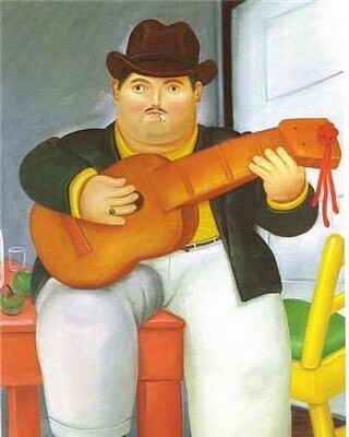 hombre-con-una-guitarra-botero jigsaw puzzle