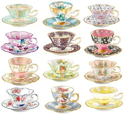 more old teacups and saucers jigsaw puzzle