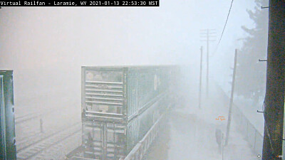 Laramie, WY rail yard snow storm