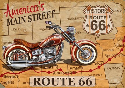 vintage-route-66-motorcycle jigsaw puzzle