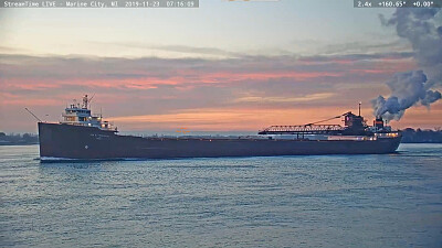 m/v Lee A. Tregurtha at sunrise