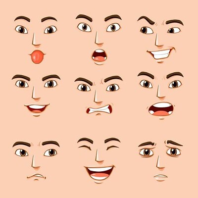 פאזל של facial expressions of human