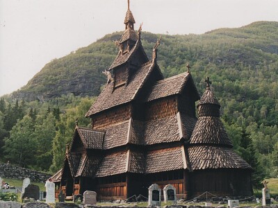 Eglise en bois debout, Borgund, Norvege