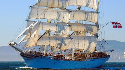 Statsraad Lehmkuhl, a tall sailing ship originally