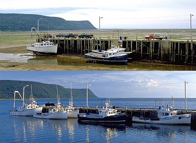 פאזל של the extreme tides at the Bay of  Fundy