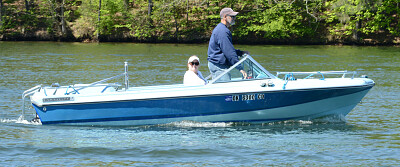 water skiing boat