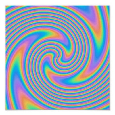 Multicolor Psychedelic Twist Swirl