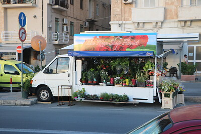 Street Flower Van, Sliema, Malta