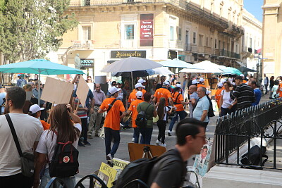 Drumming Band in Valetta Town, Malta 2019