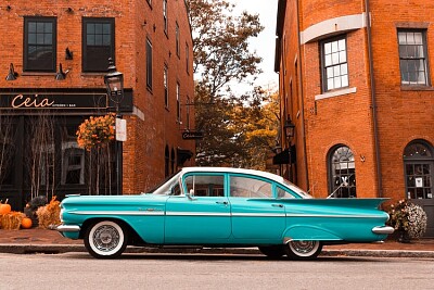 teal sedan jigsaw puzzle