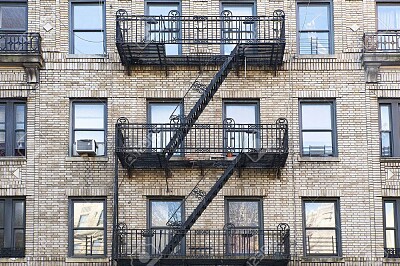Fire escape in Brooklyn, NYC