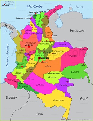 Mapa de Colombia jigsaw puzzle