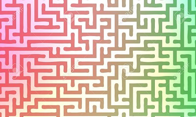 פאזל של colorful maze