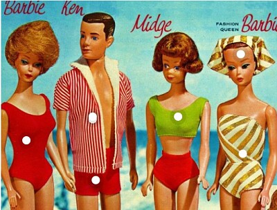 פאזל של 60s Barbies