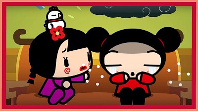 ching trata de tranquilizar a pucca pucca