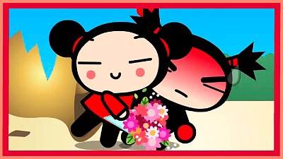 pucca abraza a garu pucca