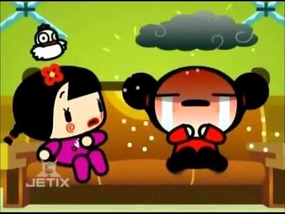 pucca se pone a llorar ya que garu no la ama pucca