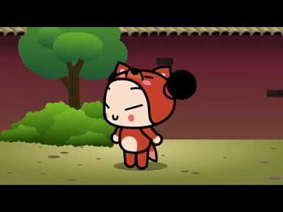 פאזל של pucca disfrazada de zorro pucca