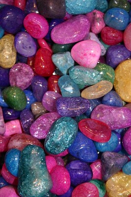 colored pebbles