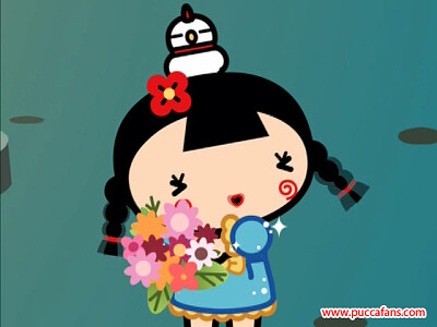 ching atrapa el bouquet de pucca pucca