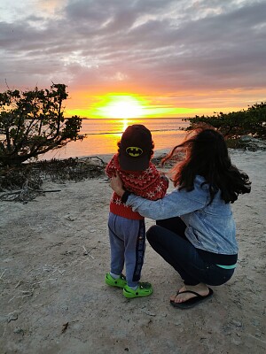 Atardecer en Playa Blanca Q. ROO