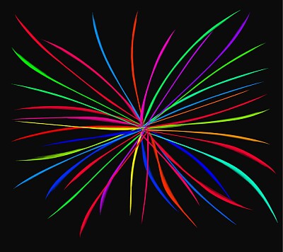 Color lines flower