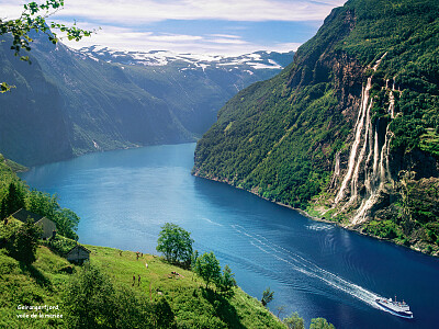 AB - Geirangerfjord, voile de la mariee, Norvege jigsaw puzzle