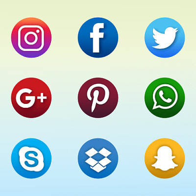 redes sociales iconos