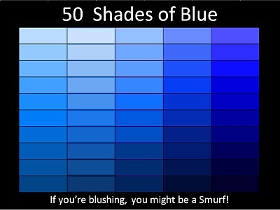 50 shades of blue