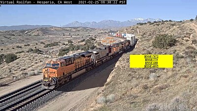 פאזל של BNSF 7872 Hesperina,CA/USA