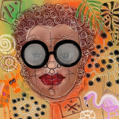 Lady Wearing Big Glasses