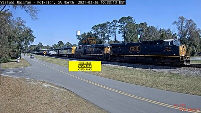 CSX OCS train passing Folkston,GA/USA