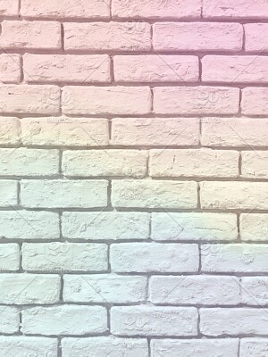 pastel rainbow brick wall jigsaw puzzle