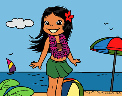 NIÑA EN LA PLAYA