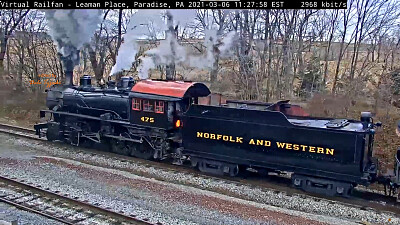 #475 Norfolk   Western steam engine   tender jigsaw puzzle