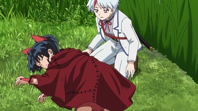 towa encuentra a moroha desmayada hanyo no yashahime